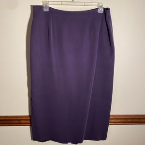 Vintage Josephine Chaus Purple Silk Skirt